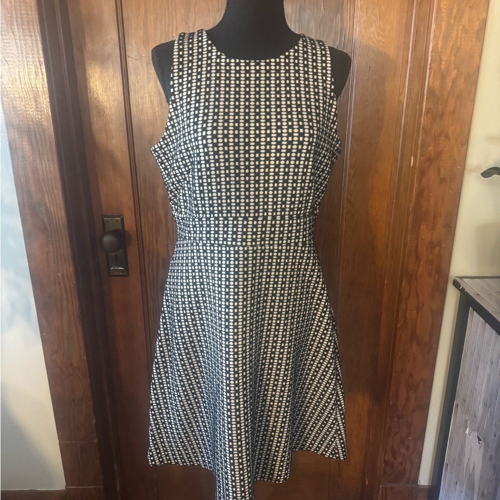 Chic Black and White Sleeveless Dress